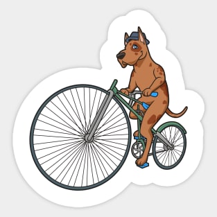 Cool dog rides bicyclette Sticker